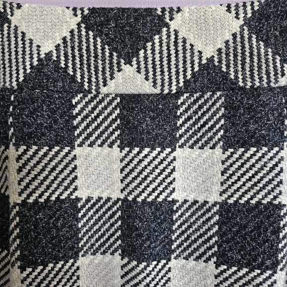 Talbots Vintage Plaid Woven Tweed Metallic Acrylic Wool Blend A-Line Skirt - Picture 3 of 14
